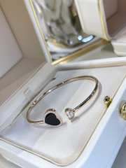 Uubags Chopard Happy Hearts bangle, ethical rose gold, diamonds, onyx - 6