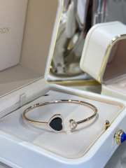 Uubags Chopard Happy Hearts bangle, ethical rose gold, diamonds, onyx - 3