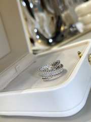 Uubags Vancleef Arpels Perlée diamonds duo ring 18K yellow silver Diamond - 6