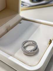 Uubags Vancleef Arpels Perlée diamonds duo ring 18K yellow silver Diamond - 5