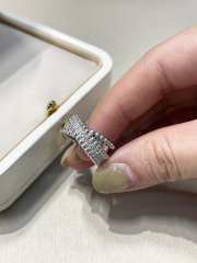 Uubags Vancleef Arpels Perlée diamonds duo ring 18K yellow silver Diamond - 2