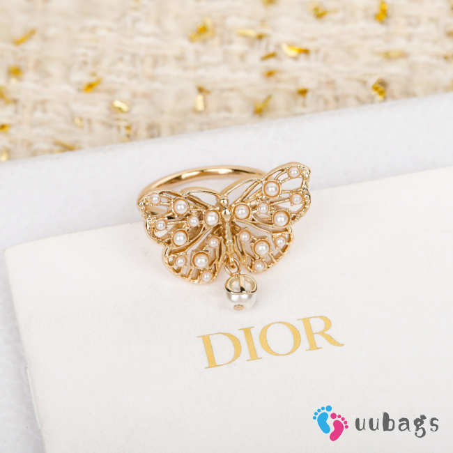 Uubags Dior butterfly gold earrings - 1
