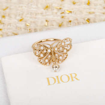 Uubags Dior butterfly gold earrings