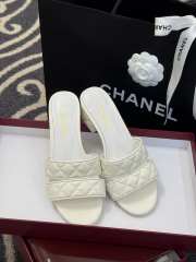 Uubags Chanel Lambskin Mules In White 5cm - 2