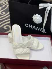 Uubags Chanel Lambskin Mules In White 5cm - 3