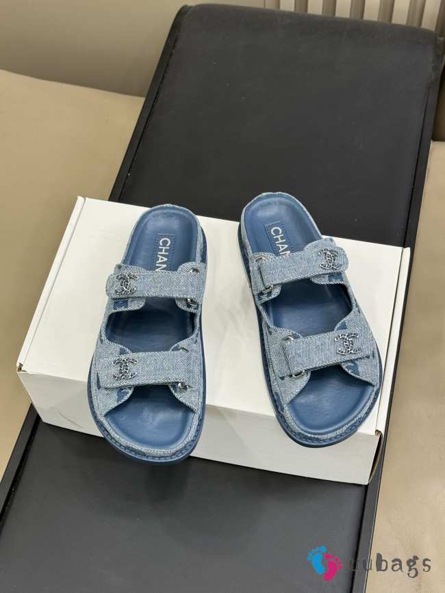 Uubags Chanel Mules Denim Blue - 1