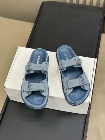 Uubags Chanel Mules Denim Blue