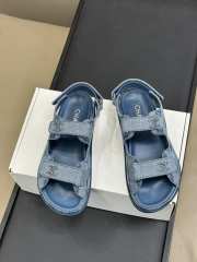 Uubags Chanel Sandals Blue Denim - 1