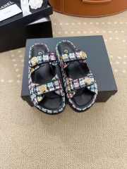 Uubags Chanel Sandals Tweed  - 6