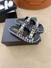 Uubags Chanel Sandals Tweed  - 5