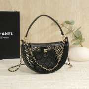 Uubags Chanel Clutch with Chain Mesh, Shiny Lambskin & Gold-Tone Metal In Black 15x22x6cm - 5