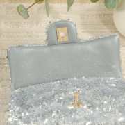 Uubags Chanel Flap Bag Fringed Sequins & Gold-Tone Metal In Silvery 15x22x6cm - 5