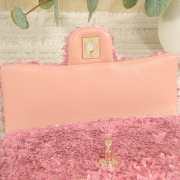 Uubags Chanel Flap Bag Fringed Sequins & Gold-Tone Metal In Pink 14x21x8cm - 5
