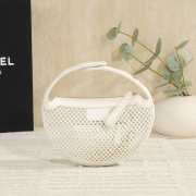 Uubags Chanel Small Clutch with Chain Mesh, Shiny Lambskin & Gold-Tone Metal In White 10x17.5x9cm  - 2