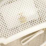 Uubags Chanel Small Clutch with Chain Mesh, Shiny Lambskin & Gold-Tone Metal In White 10x17.5x9cm  - 3