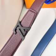 Uubags Louis Vuitton Togo belt in burgundy 3.5cm - 3