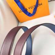 Uubags Louis Vuitton Togo belt in burgundy 3.5cm - 2