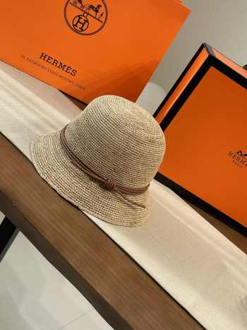 Uubags Hermes bucket raffia hat 01