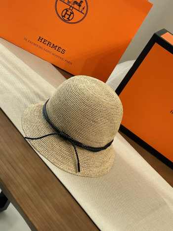 Uubags Hermes bucket raffia hat 02