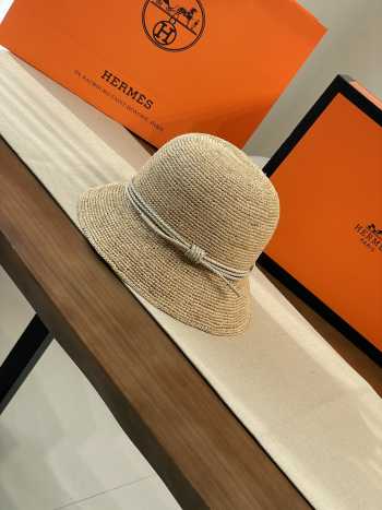 Uubags Hermes bucket raffia hat 03