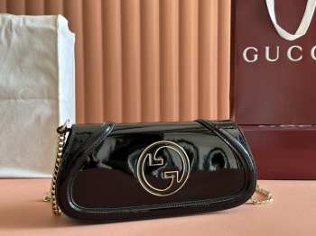 Uubags Gucci Blondie medium shoulder bag in black 29.5x12.5x7cm