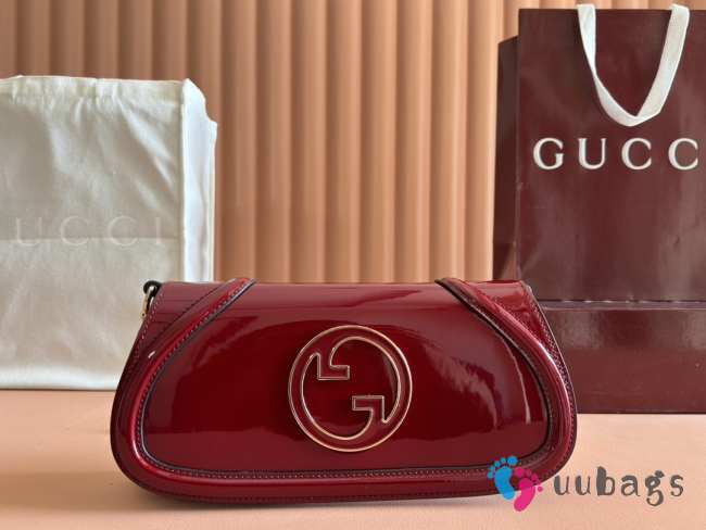 Uubags Gucci Blondie medium shoulder bag in red 29.5x12.5x7cm - 1