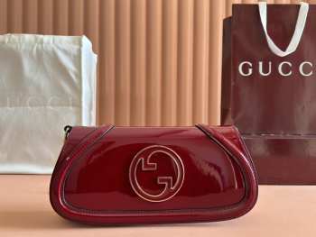 Uubags Gucci Blondie medium shoulder bag in red 29.5x12.5x7cm