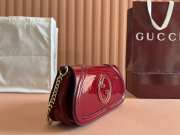 Uubags Gucci Blondie medium shoulder bag in red 29.5x12.5x7cm - 5