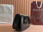 Uubags Gucci Blondie small shoulder bag in black 26.5x16.5x8.5cm - 5