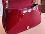 Uubags Gucci Blondie small shoulder bag in red 26.5x16.5x8.5cm - 2