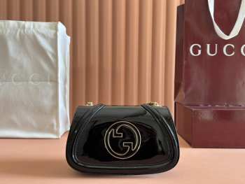 Uubags Gucci Blondie small shoulder bag in black 21.5x11x8cm