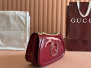 Uubags Gucci Blondie small shoulder bag in red 21.5x11x8cm - 6