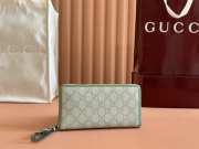 Uubags Gucci Emblem zip around wallet in green 19.5x11x3cm - 1