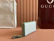 Uubags Gucci Emblem zip around wallet in green 19.5x11x3cm - 6
