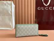 Uubags Gucci Emblem zip around wallet in green 19.5x11x3cm - 5