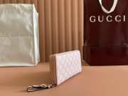 Uubags Gucci Emblem zip around wallet in pink 19.5x11x3cm - 6