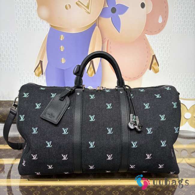Uubags Louis Vuitton M13966 Keepall Bandoulière blue with gradient effect bag 50x29x23cm - 1