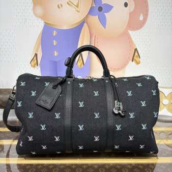Uubags Louis Vuitton M13966 Keepall Bandoulière blue with gradient effect bag 50x29x23cm
