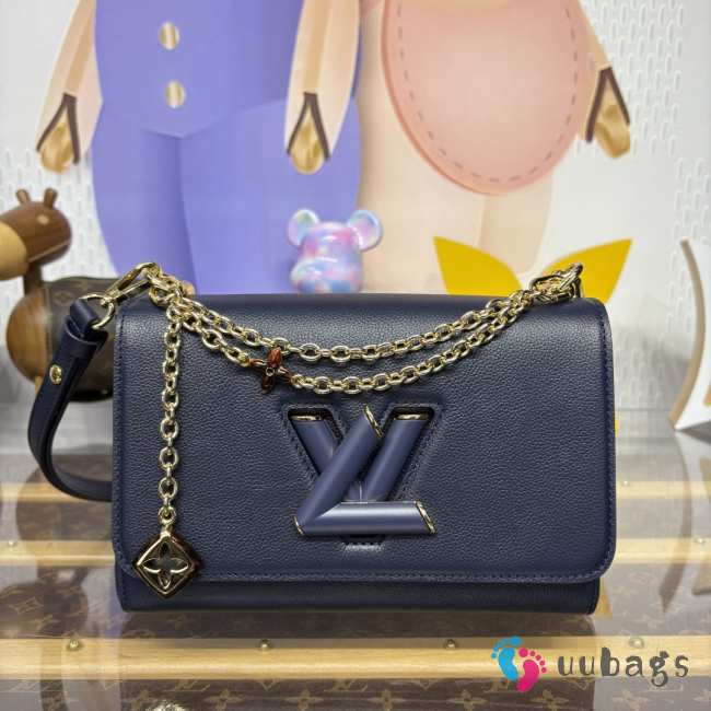 Uubags Louis Vuitton M14341 Twist MM Slim Bag In Navy 23x16x8cm - 1