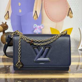 Uubags Louis Vuitton M14341 Twist MM Slim Bag In Navy 23x16x8cm