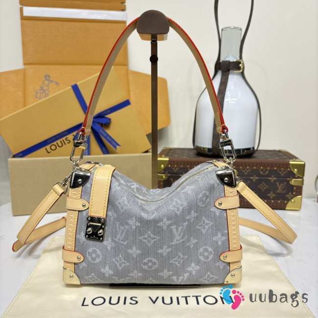 Uubags Louis Vuitton M13285 Side Trunk MM bag silver effect gray 23.5x16x8.5cm - 1