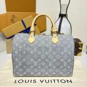 Uubags Louis Vuitton M13344 Speedy soft bag silver effect gray 30x21x17cm  - 3