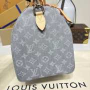 Uubags Louis Vuitton M13344 Speedy soft bag silver effect gray 30x21x17cm  - 2
