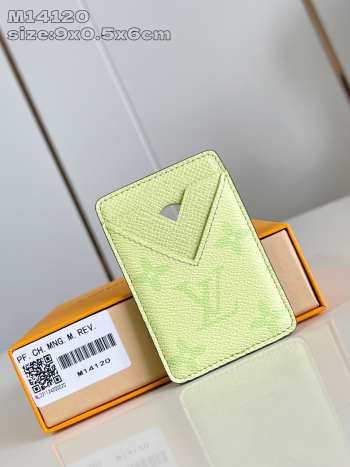 Uubags Louis Vuitton M14120 Porte-Cartes Magnet Card Holder In Lemon Yellow 6.5x9.5x0.5 cm