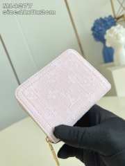 Uubags Louis Vuitton coin purse denim pink round zipper wallet 11x8.5x2cm - 5