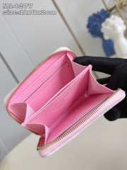 Uubags Louis Vuitton coin purse denim pink round zipper wallet 11x8.5x2cm - 4
