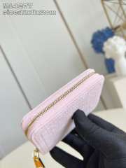 Uubags Louis Vuitton coin purse denim pink round zipper wallet 11x8.5x2cm - 3