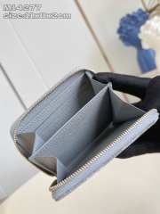 Uubags Louis Vuitton coin purse denim gray round zipper wallet 11x8.5x2cm - 3