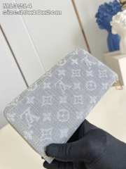 Uubags Louis Vuitton M13214 Zippy Wallet Monogram Denim Washed Gray 19.5x10.5x2.5cm - 2