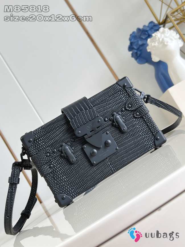 Uubags Louis Vuitton N85695 Petite Malle Bag In Black 20x12.5x5cm - 1